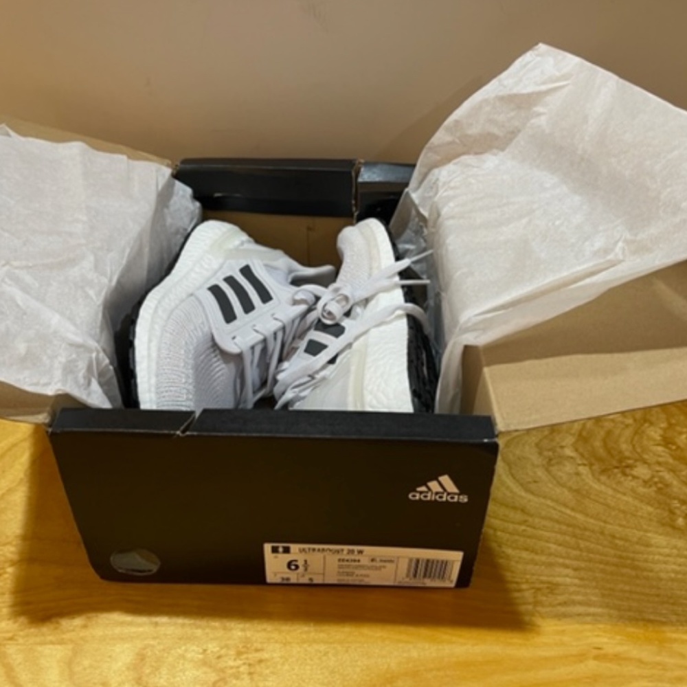 adidas womens Ultraboost 20 Running Shoe, Dark Grey/Grey/Solar Red, 6.5 US